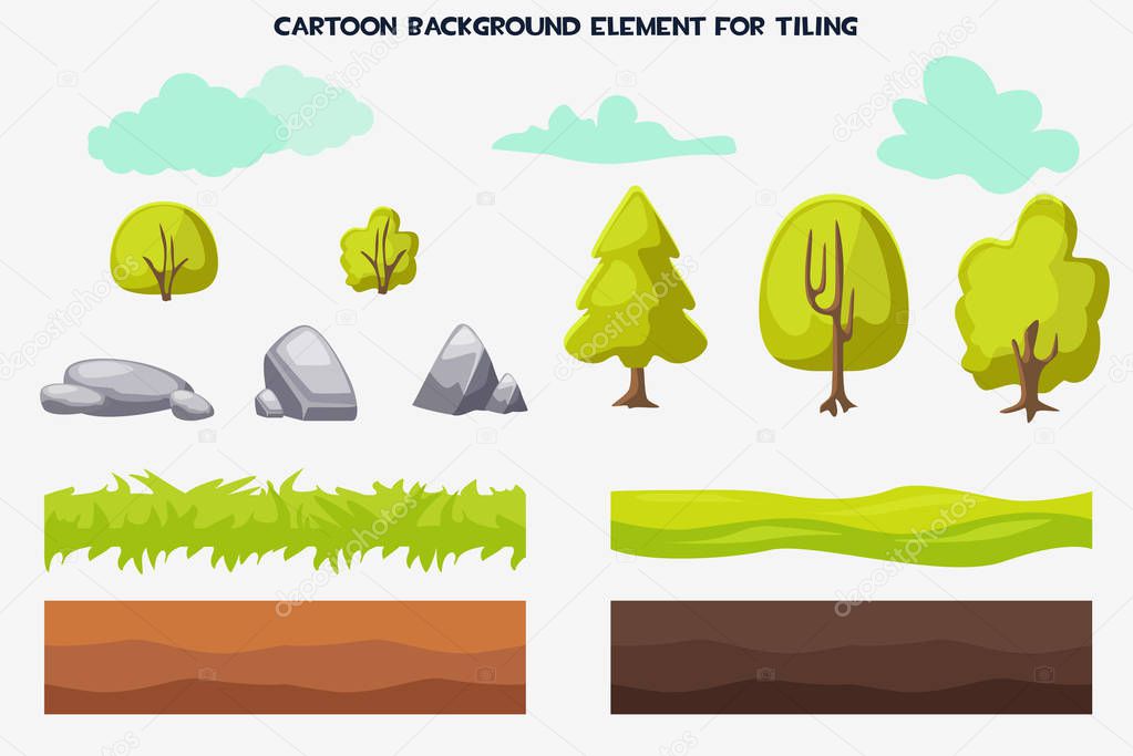 Cartoon Background Element for Tiling nature, similar JPG copy