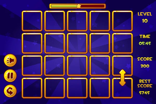 Interface Match3 Games Knoppen Spel Activa Vergelijkbare Jpg Kopie — Stockfoto