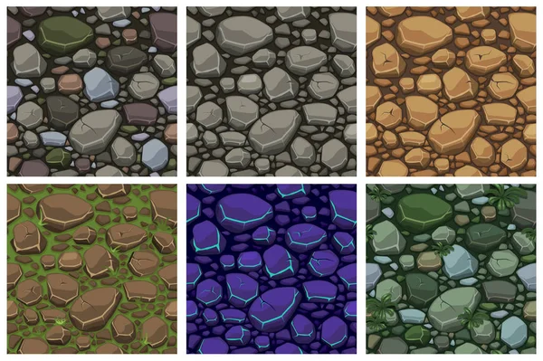 Big Set View Seamless Background Texture Colors Stones Similar Jpg — Stock Photo, Image