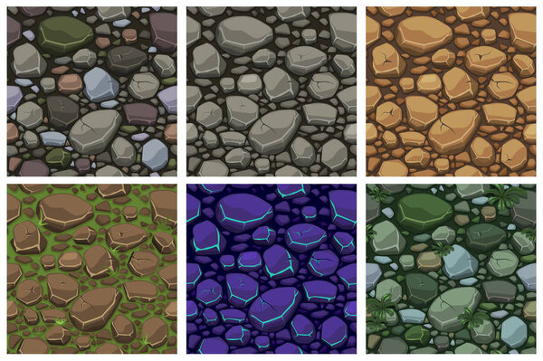 Большой набор Вид бесшовных камней текстуры фона. Копия JPG
