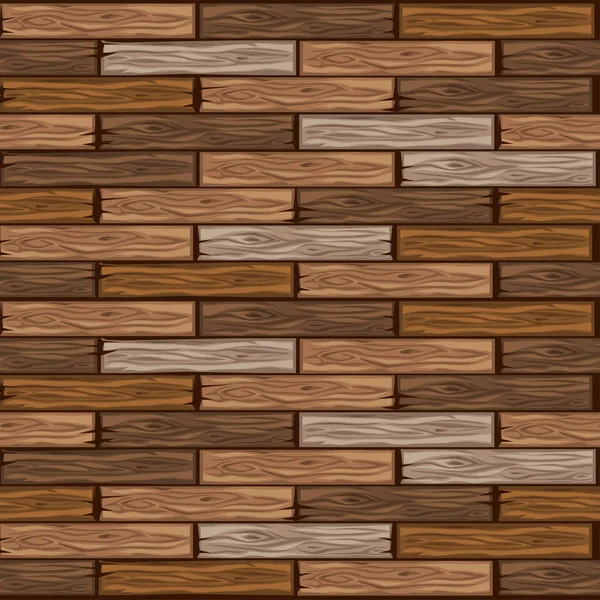 Cartoon Wood Floor Tiles Pattern Seamless Texture Wooden Parquet Board — Stock Vector
