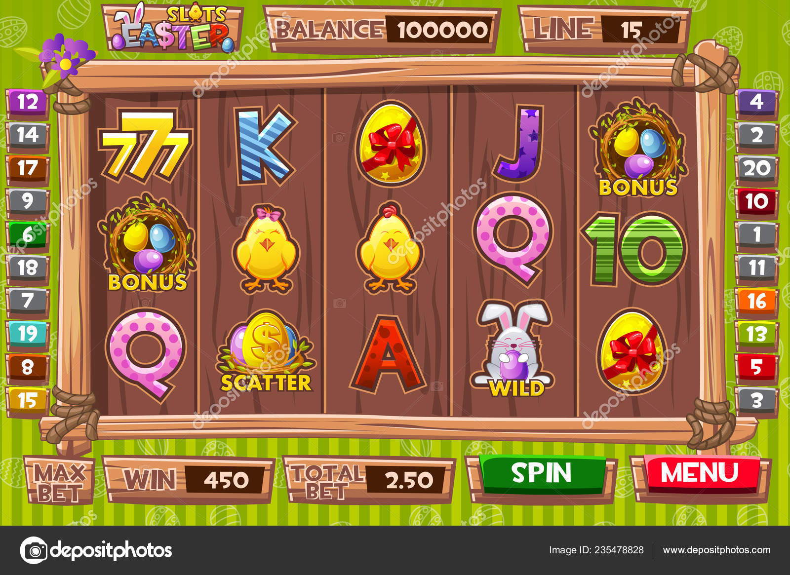 Complete Menu Graphical User Interface Full Set Buttons Icons Classic Vector Image By C Babysofja Gmail Com Vector Stock