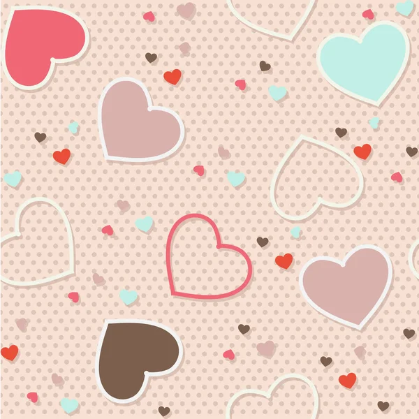Roze Naadloos Patroon Valentijn Hart Illustratie Afdrukken Achtergrond Stof Scrapbook — Stockfoto