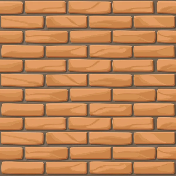 Brick wall texture seamless. Vector illustration stones wall — Stock Vector