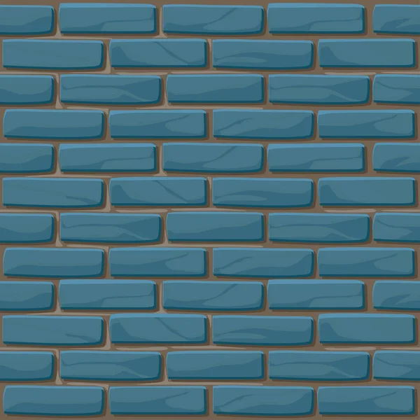 ベクトルレンガの壁のテクスチャシームレス。イラスト石壁青の色 — ストックベクタ