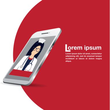 Zavallı Online tıp vektör piktogram. Vektör çizim tarzı gri, siyah, mavi, kırmızı, yeşil renk versiyonları ile düz ikonik online tıp sembolüdür. Yüz üzüntü duygular yok.