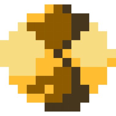 Piksel biçiminde kurabiye çizgi film simgesi