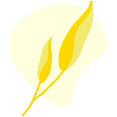 Simge biçiminde çiçek çizgi filmi