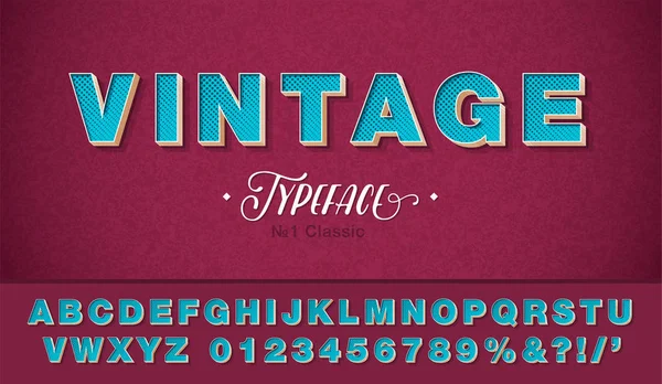 Vektor Vintage Font Und Alphabet Klassischer Stil — Stockvektor