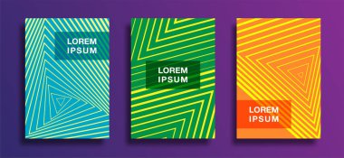 Posterler soyut geometrik desenli tasarım kapsar. vektör iş banner şablon. Eps10 