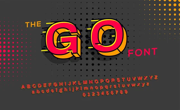 Rote Schrift Mit Bewegungseffekt Typografie Alphabet Einem Satz Vektoralphabet Mit — Stockvektor