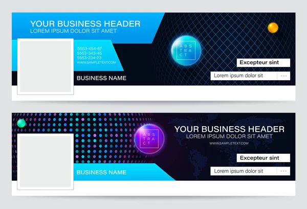 Design Business Header Abstract Web Banner Design Header Template Creative — Stock Vector
