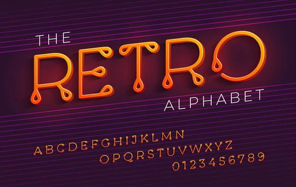 Тонкий Стилизованный Курсив Ретро Алфавит Шрифт Петлями — стоковый вектор
