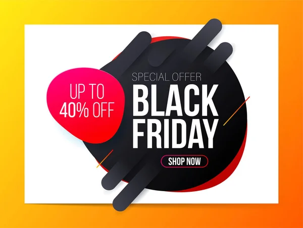 Moderno Banner Black Friday Para Ofertas Especiales Ventas Descuentos Descuento — Archivo Imágenes Vectoriales