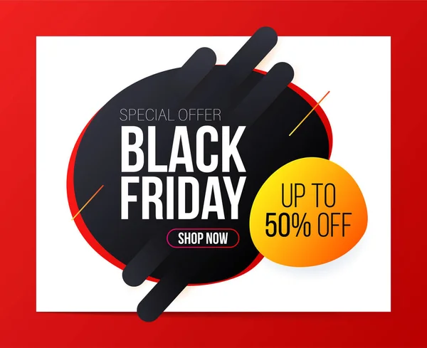 Moderno Banner Black Friday Para Ofertas Especiales Ventas Descuentos Descuento — Archivo Imágenes Vectoriales