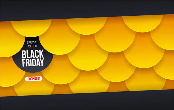 Modernes Black Friday Banner Für Sonderangebote Verkäufe Und Rabatte Vektorillustration — Stockvektor