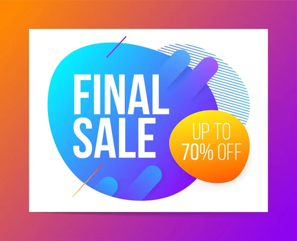 Diseño Banner Estilo Moderno Para Venta Final Descuento Oferta Especial — Vector de stock