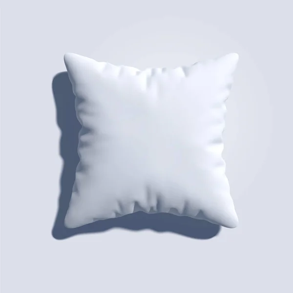 Realistic 3d blank white pillow mockup ready for texture or pattern. Isolated on gray background. Vector Illustration — Stock Vector