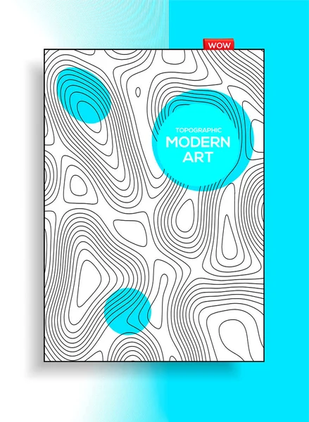 Diseño moderno minimalista de rejilla abstracta que se asemeja al mapa topográfico. Fondo abstracto para tarjetas de visita de diseño, invitaciones, tarjetas de regalo, volantes, folletos . — Vector de stock