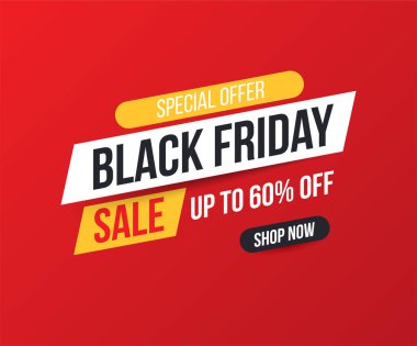 Kara Cuma 'da indirimler ve satışlar için kısa pankart. Satılık ve indirimli Kara Cuma afişi. Parlak, kolayca düzenlenebilir vektör kavramı.