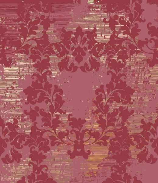 Vintage barokk mintázat vektor. Dísz-dekor háttérkép. Textil, szövet, csempe. — Stock Vector