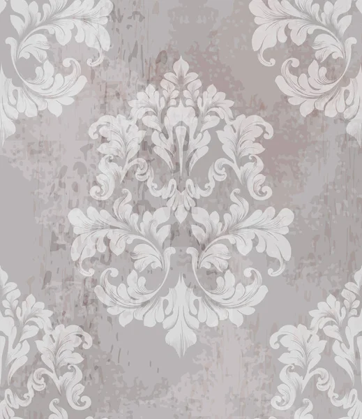 Alten Papier Textur Vektor. Luxus Barock-Muster Tapete Ornament Dekor. Textil, Stoff, Fliesen. Nudefarben — Stockvektor
