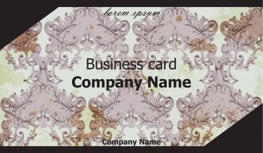 Kartvizit vektör. Klasik süsleme arka plan vintage dekor