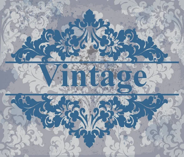 Vintage wallpaper Vector. Ornamento real. Textura de padrão elegante. Velhos efeitos manchados — Vetor de Stock