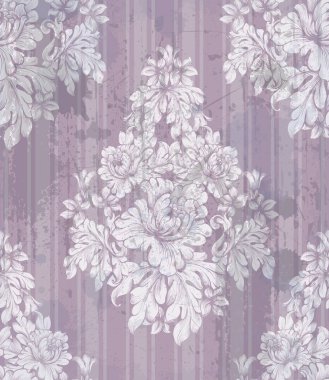 Vintage süsleme desen vektör. Barok klasik arka plan. Royal Victoria doku. Eski tarzı dekorasyonu tasarımları boyalı.