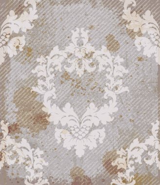 Vintage Barok desen vektör arka plan. Zengin İmparatorluk dekorlar lekeli doku ile. Royal Victoria doku trendy renkler