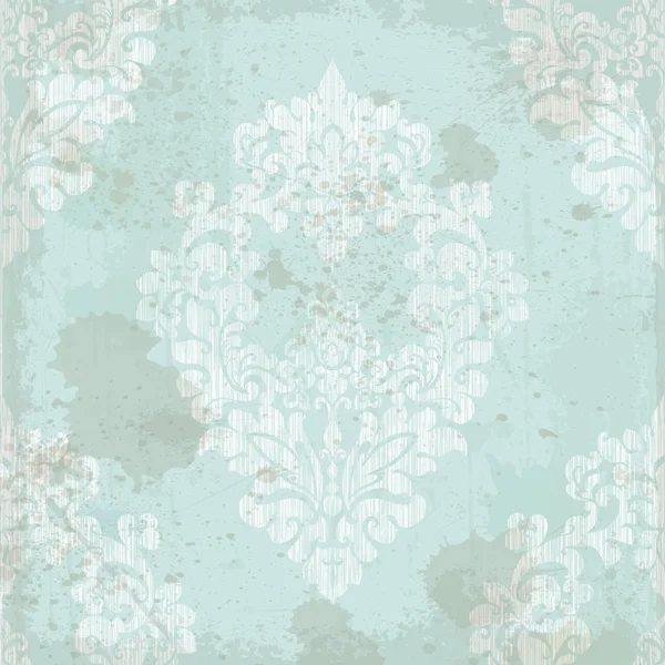 Vintage Barok model süsleme vektör dokulu. Kraliyet damasko eski doku. Victoria tarzı arka plan. Trendy masmavi mavi renkler