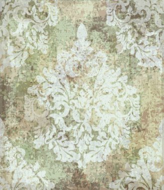 Vintage Barok desen vektör. Güzel süsleme dekor. Kraliyet lüks doku arka planlar. Yeşil renk