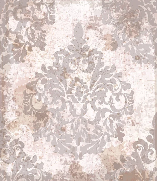 Modèle baroque vintage vecteur. Beau décor d'ornement. Arrière-plans de texture de luxe royal. Couleurs lavande rose — Image vectorielle