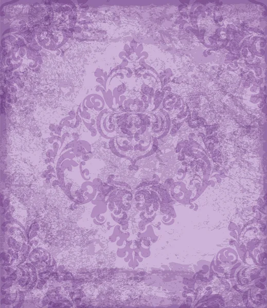 Motif damassé vecteur. Décor d'ornement baroque vintage. Arrière-plans de texture de luxe royal. Victorienne somptueuse décoration textile, tissu, tuile. Couleurs tendance — Image vectorielle