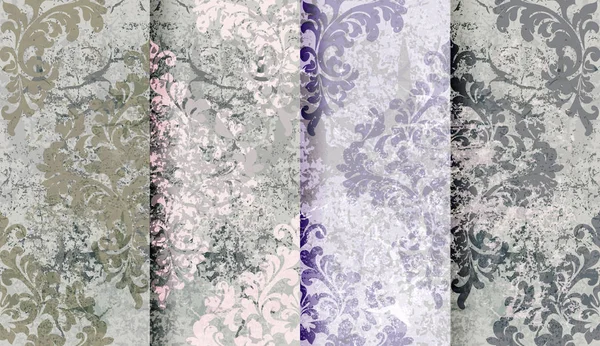 Vintage Barok vektör belirleme. Güzel süsleme dekor. Kraliyet lüks doku arka planlar