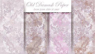 Damasko süs vektör arka plan ayarlayın. Şık modelleri dekor. Trendy pastelate renkleri