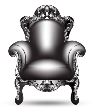 Barok siyah tekli vektör. Fransız lüks zengin karmaşık yapısı. Royal Victoria tarzı dekor ile lüks süsler