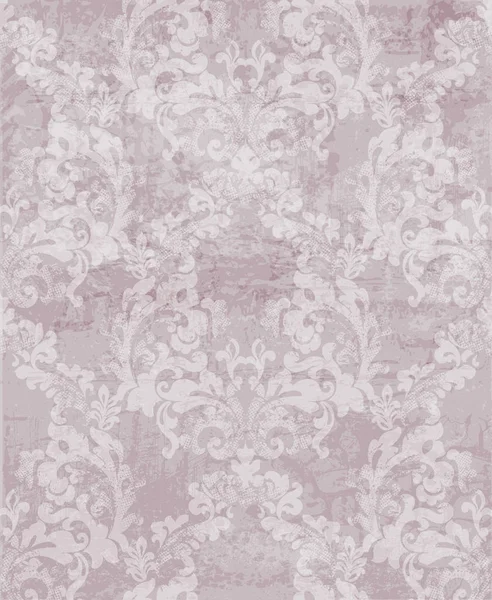 Patrón ornamentado de lujo Vector. Decoración floral de textura de lujo real. Decoración floral detalles intrincados. Pastel colores rosados — Archivo Imágenes Vectoriales