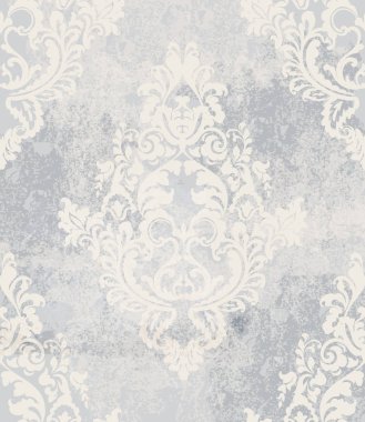 Vintage damasko kartı arka plan vektör. Lüks süsleme arka plan dekorasyon. Grunge efektler