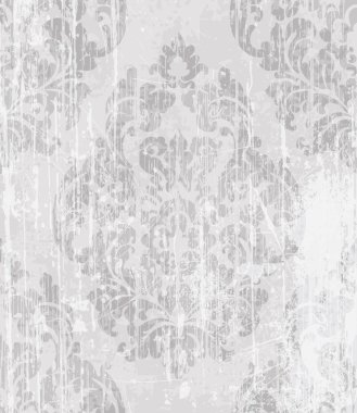 Vintage Barok Victoria desen vektör. Çiçek süsleme dekorasyon. Yaprak oyulmuş retro grunge doku tasarım ilerleyin. Hafif yumuşak renkler