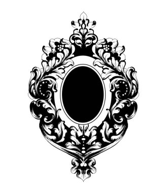 Klasik süslü çerçeve vektör. Victoria sınır monogram çiçek süsleme yaprak kaydırma retro çiçek dekoratif tasarım kazınmış. telkari kaligrafi heraldics