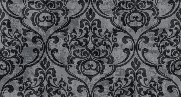 Décor vintage motif décoré vecteur. Texture victorienne. design décoratif. Couleurs élégantes noires — Image vectorielle