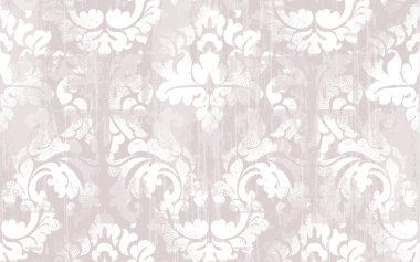 Rokoko doku deseninin vektör. Çiçek süsleme dekorasyon eski etkisi. Victorian retro tasarım kazınmış. Vintage kumaş dekor. Pembe renkler
