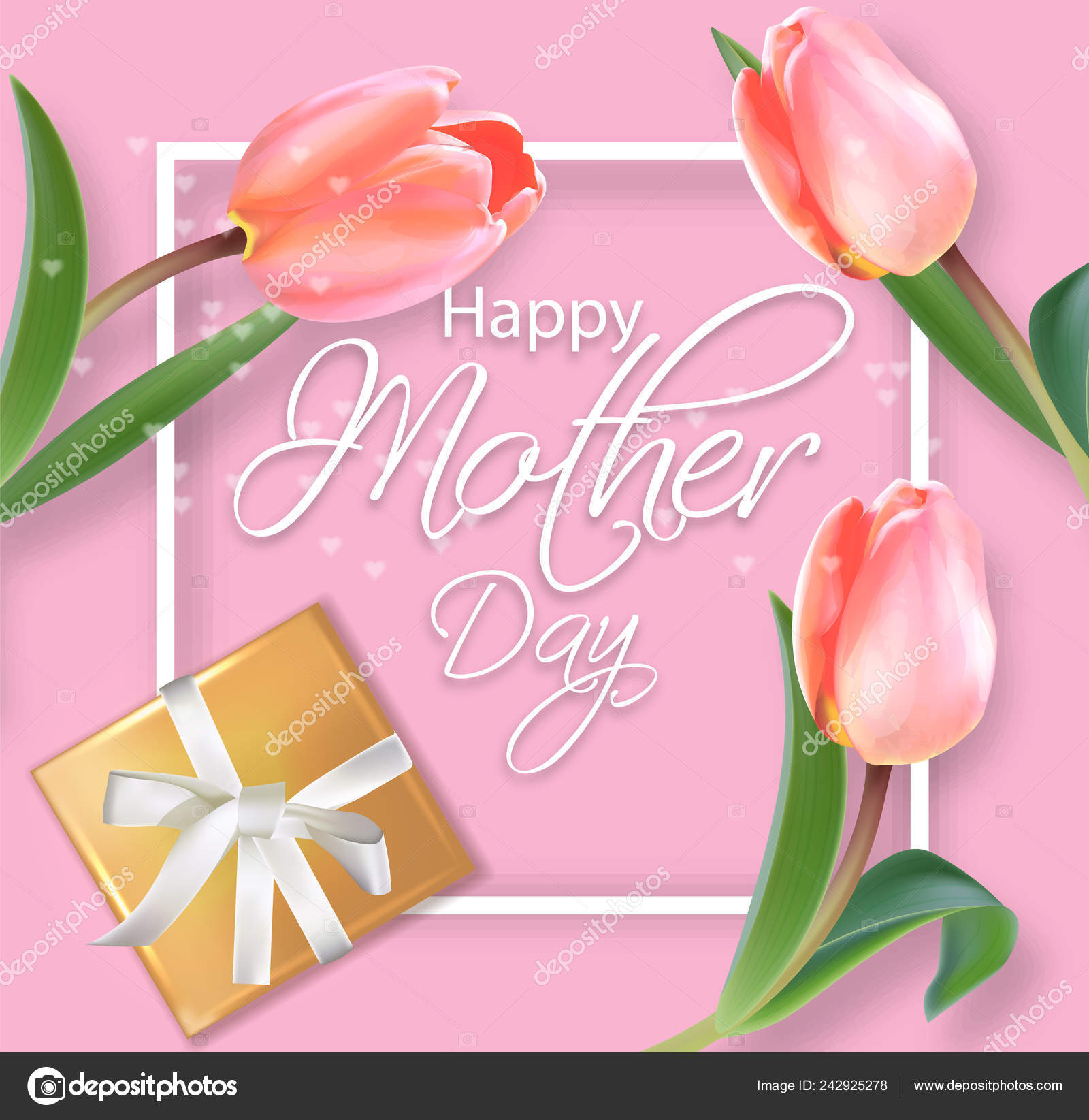 Mother Day Card With Tulips Bouquet Vector Realistic Gifts And Flowers On Pink Background Delicate Holiday Poster Spring Summer Season Card 3d Illustrations Stock Vector C Inagraur Ymail Com 242925278