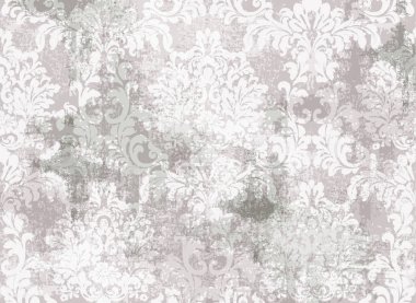 Rokoko Barok doku deseninin vektör. Çiçek süsleme dekorasyon. Victorian retro tasarım kazınmış. Vintage kumaş dekorlar. Lüks kumaşlar