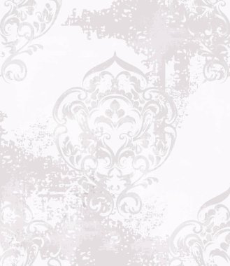 Rokoko Barok doku deseninin vektör. Çiçek süsleme dekorasyon. Victorian retro tasarım kazınmış. Vintage kumaş dekorlar. Lüks kumaşlar