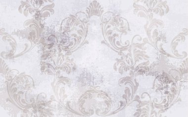 Barok doku deseninin vektör. Çiçek süsleme dekorasyon. Victorian retro tasarım kazınmış. Vintage kumaş dekorlar. Lüks kumaşlar