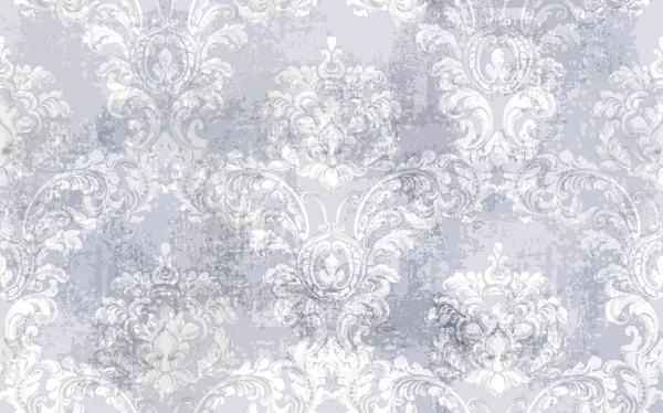 Barok doku deseni Vektör. Çiçek süsleme dekorasyonu. Viktorya dönemi oyulmuş retro tasarım. Vintage grunge kumaş dekorlar. Lüks kumaşlar