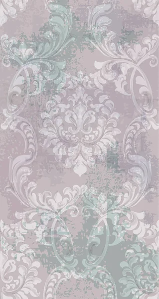 Modèle de texture baroque vectoriel. Décoration ornementale florale. Design rétro gravé victorien. Décors vintage en tissu grunge. Tissus de luxe — Image vectorielle