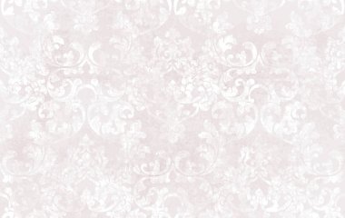 Rokoko doku deseni Vektör. Çiçek süsleme dekorasyonu. Viktorya dönemi oyulmuş retro tasarım. Vintage grunge kumaş dekorlar. Lüks kumaşlar